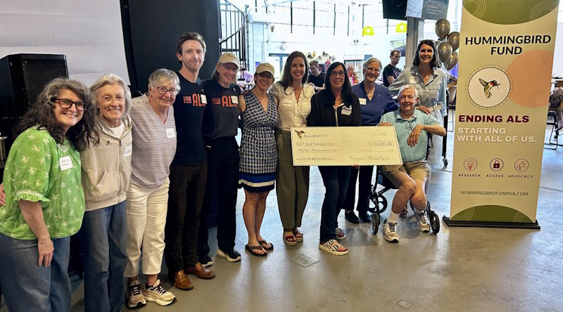 Presentation of a check from the Hummingbird Fund.