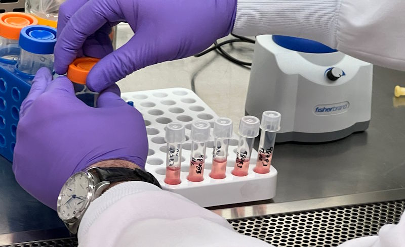 An ALS TDI scientist working with research samples.