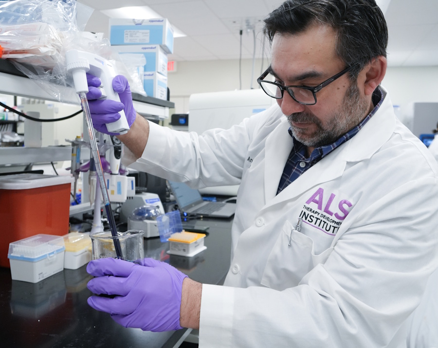 Andy in the lab