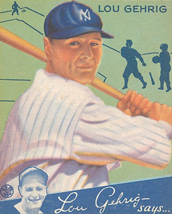 Lou Gehrig baseball als mnd