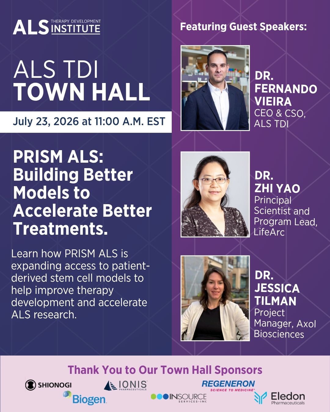PRISM ALS: Building Better Models to Deliver Better Treatments.